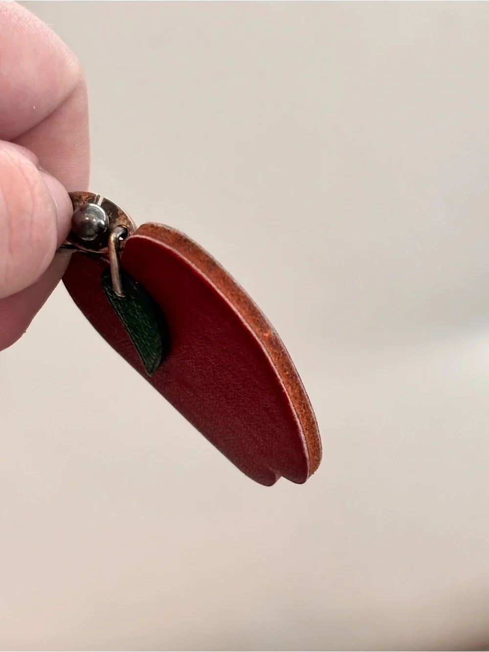 Hermès Vintage Leather Fruit Apple Bag Charm - Picture 7 of 13